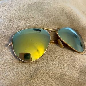 Yellow tint reflective Raybans